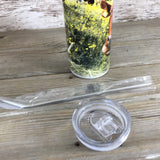 Moo You Looking At? Brown Cow 20 oz Skinny Tumbler with Straw & Lid
