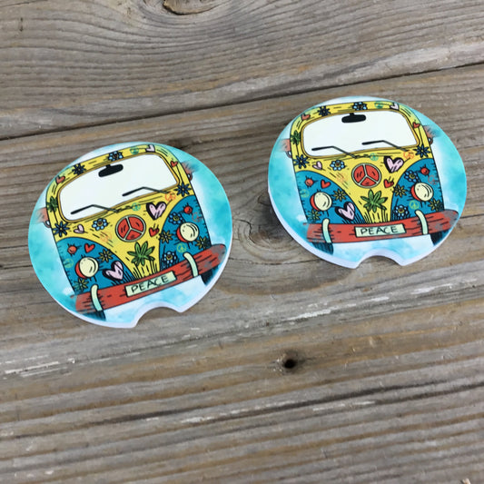 Hippe Retro Bus Car Coasters