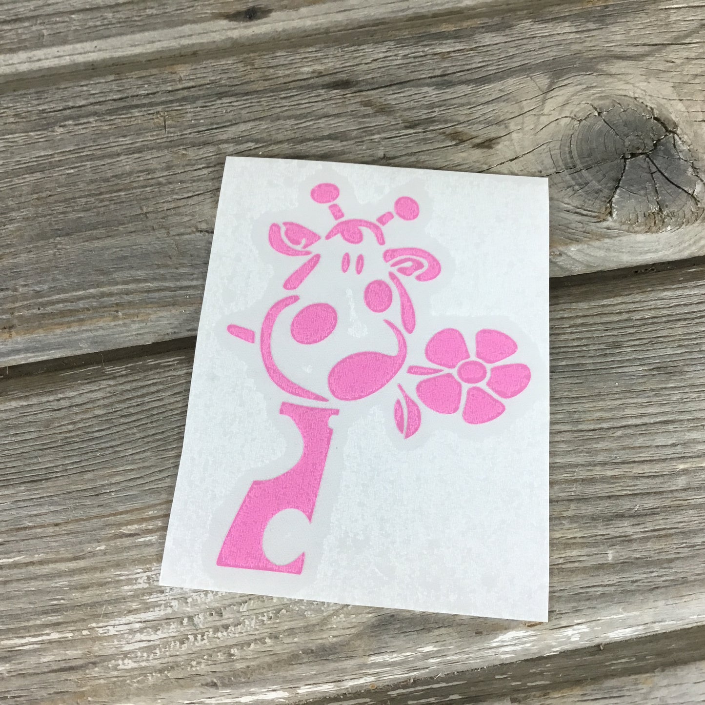 Colorful Giraffe Vinyl Decal