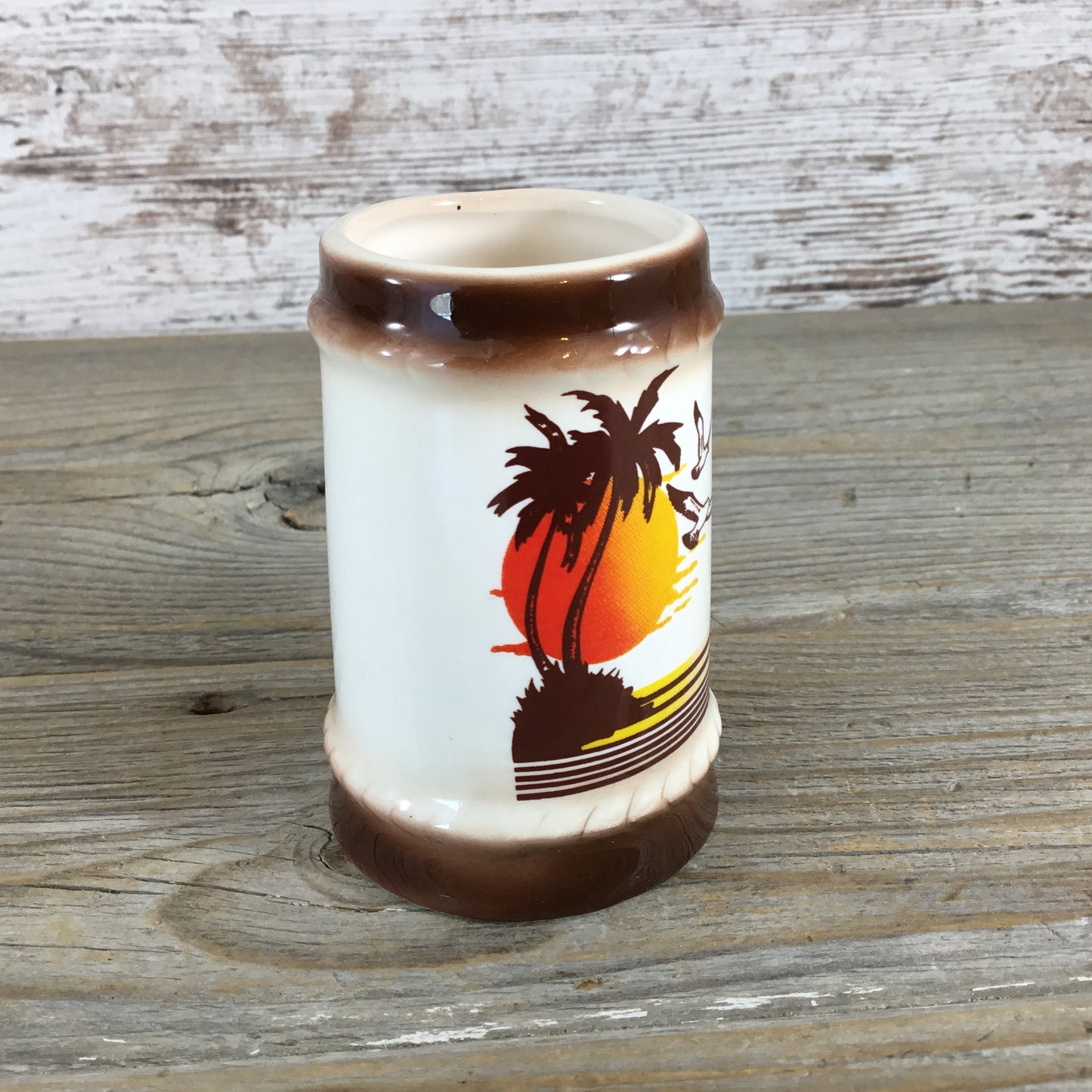 Vintage Bahamas Souvenir Beach Seagulls Mini Beer Stein