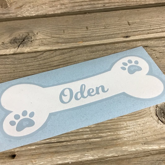 Personalized Dog Bone Decal