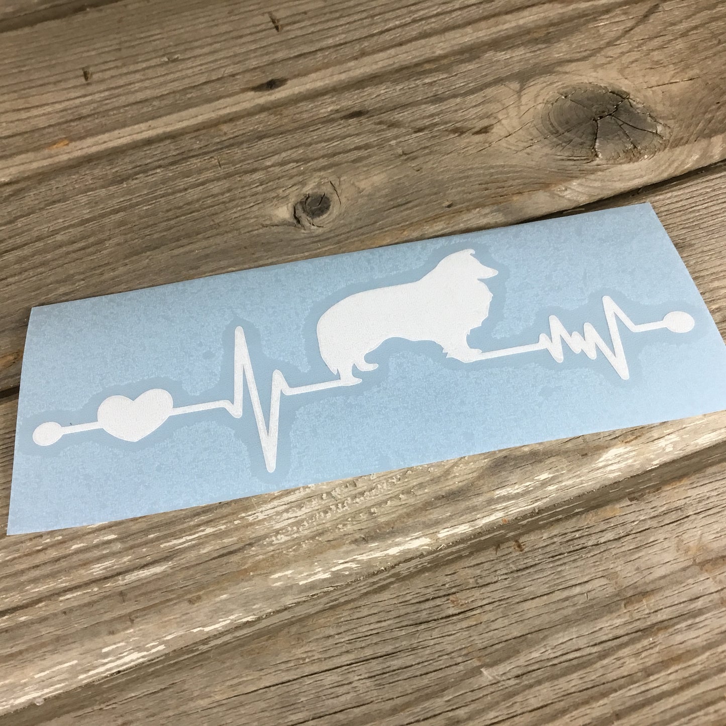 Sheltie Ekg Vinyl Decal