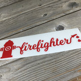 Firefighter Fire Hydrant Vinyl Decal
