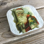 Rustic Santa Claus Coasters Set of 4