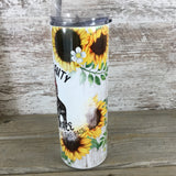 Bandana Donkey She's Beauty She's Grace 20 oz Skinny Tumbler with Straw & Lid