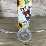 Bandana Donkey She's Beauty She's Grace 20 oz Skinny Tumbler with Straw & Lid