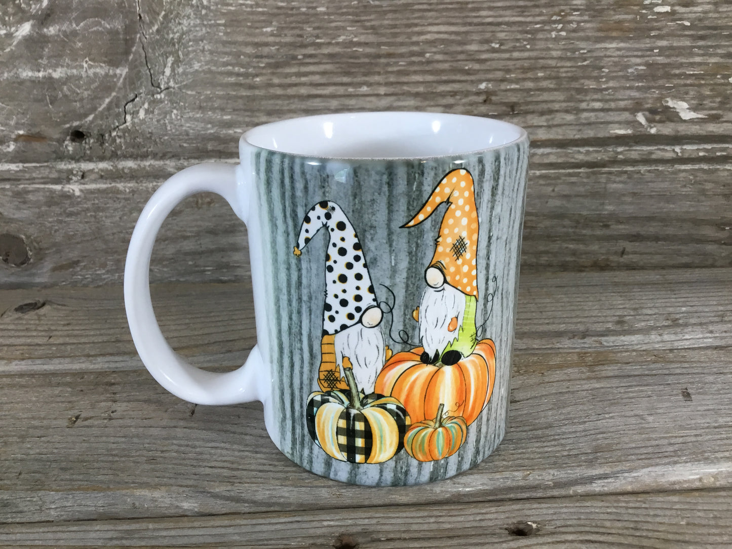 Gnomes and Pumpkins Fall Coffee Mug 11 oz