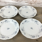 Set of 4 Johann Haviland Bavaria Blue Garland Bread Plates, Dessert Plates 6.25"