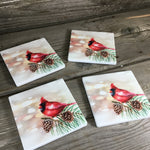 Winter Cardinal Coaster
