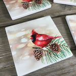 Male Cardinal Coasters