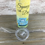 Squeeze the Day Lemon Gnomes Blue Truck 20 oz Skinny Tumbler  with Lid and Straw