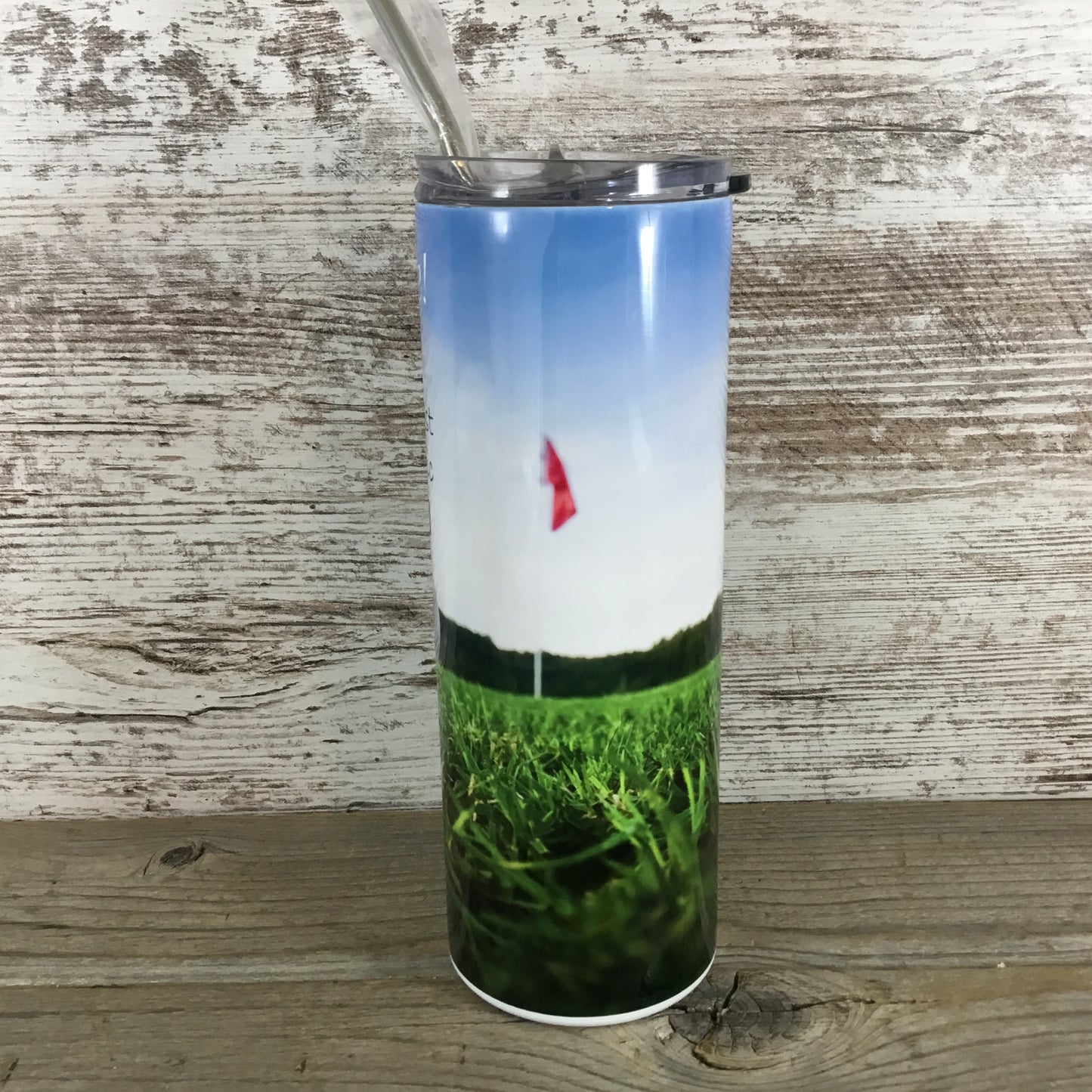 Fore! The Most Tee-rific Dad 20 oz Skinny Tumbler with Straw & Lid