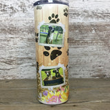 Fur Mama Personalized Dog Picture 20 oz Skinny Tumbler with Straw & Lid