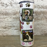 Dog House Personalized Dog Picture 20 oz Skinny Tumbler with Straw & Lid