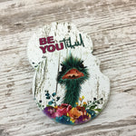 Ostrich BE YOU tiful Floral Car Coasters Set of 2