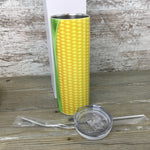 Corn on the Cob Tumbler with Slide Lid and Straw