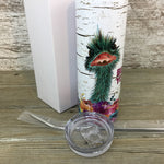 Ostrich BE YOU tiful Floral 20 oz Skinny Tumbler with Straw & Lid