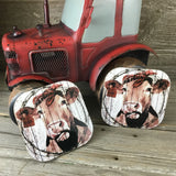 Rustic Cow Coasters Set of 4
