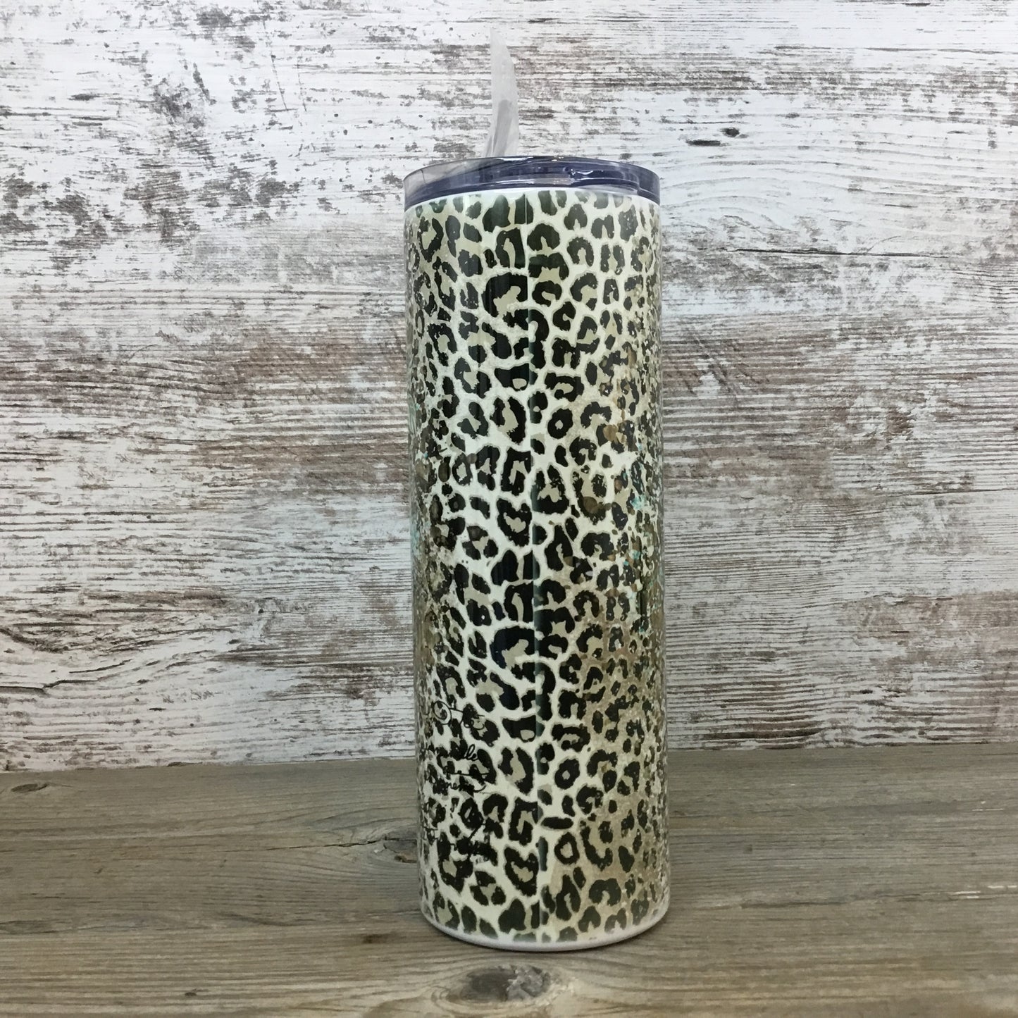 Horse Sunflower Cheetah Print 20 oz Skinny Tumbler with Straw & Lid