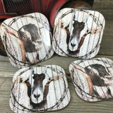 Rustic Goat Coasters Set of 4