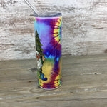 Hippie Soul Gnome Retro Camper 20 oz Skinny Tumbler with Lid and Straw