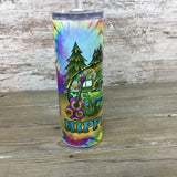 Hippie Soul Gnome Retro Camper 20 oz Skinny Tumbler with Lid and Straw
