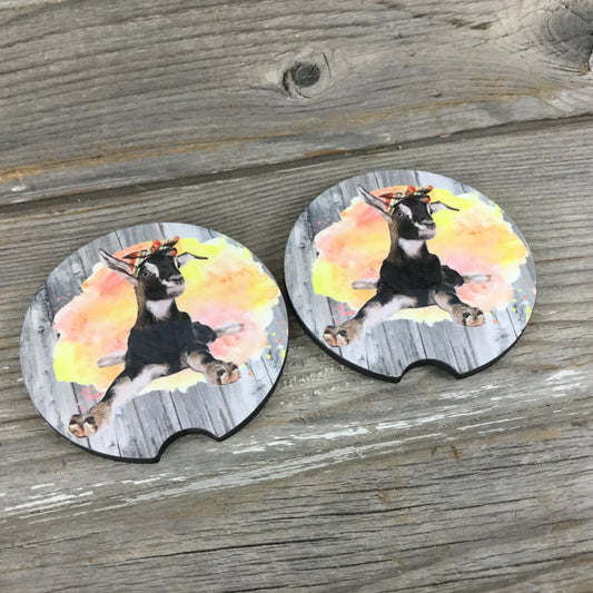 Goat with Bandana Car Coasters