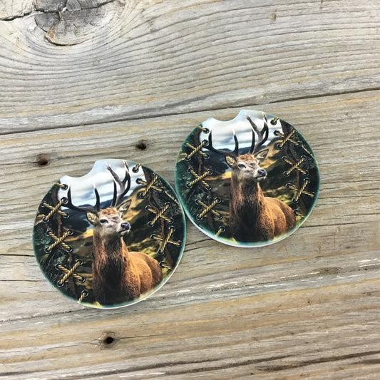 Deer Hunting Camo  Car Coasters