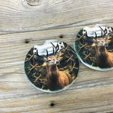 Deer Hunting Camo Set of 2 Car Coasters