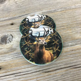Deer Hunting Camo Set of 2 Car Coasters