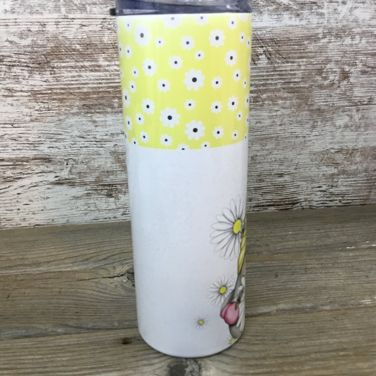 Daisy Gnome Be The Sunshine 20 oz Skinny Tumbler with Lid and Straw