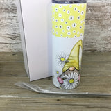 Daisy Gnome Be The Sunshine 20 oz Skinny Tumbler with Lid and Straw