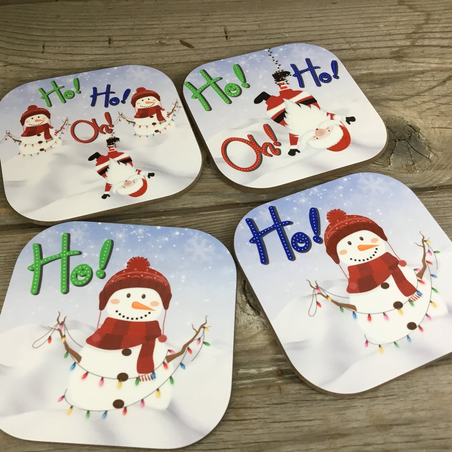 Ho Ho Oh Christmas Coasters Set of 4