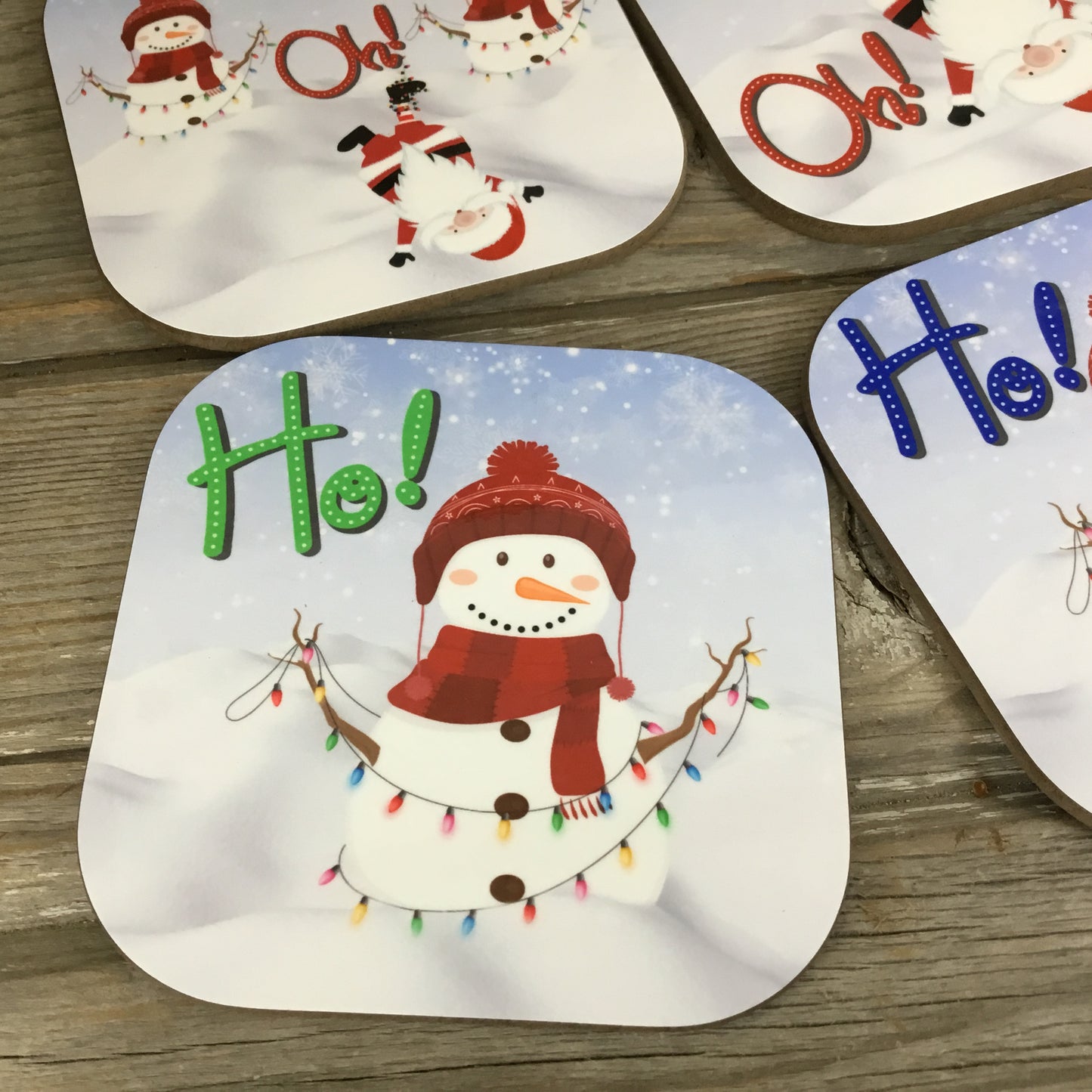 Ho Ho Oh Christmas Coasters Set of 4