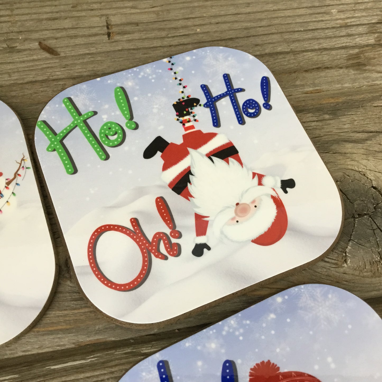 Ho Ho Oh Christmas Coasters Set of 4