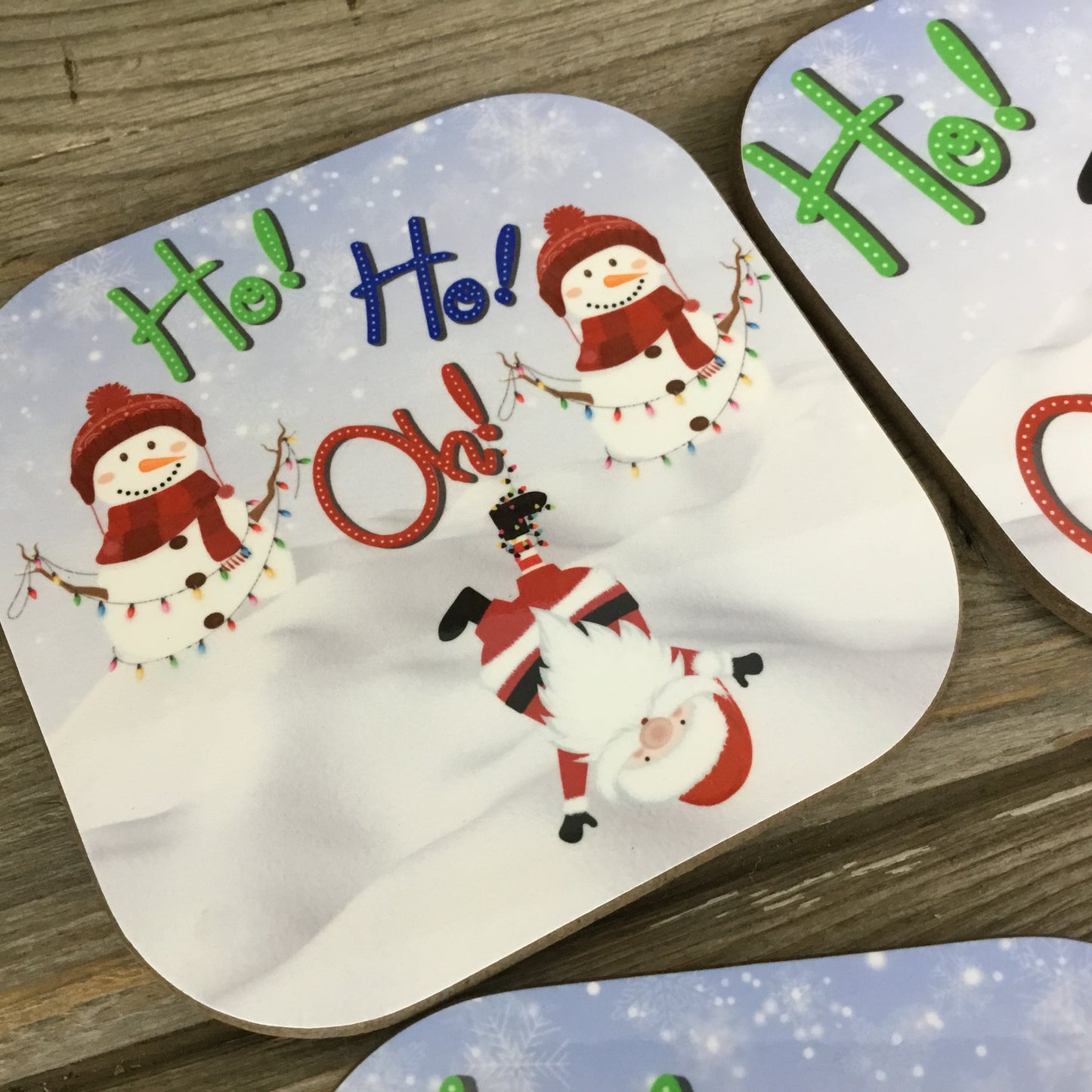 Ho Ho Oh Christmas Coasters Set of 4