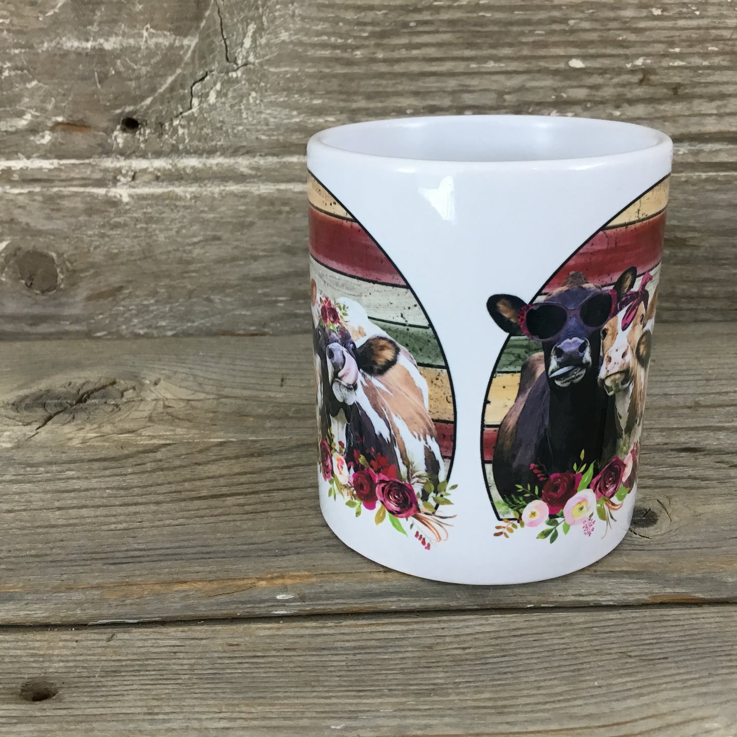 Trio of Heifers Cow Mug