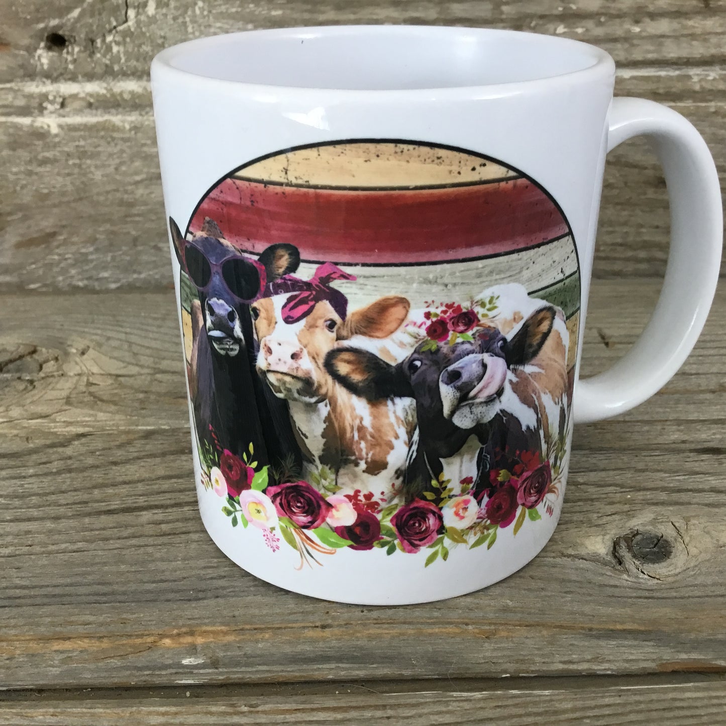 Trio of Heifers Cow Mug