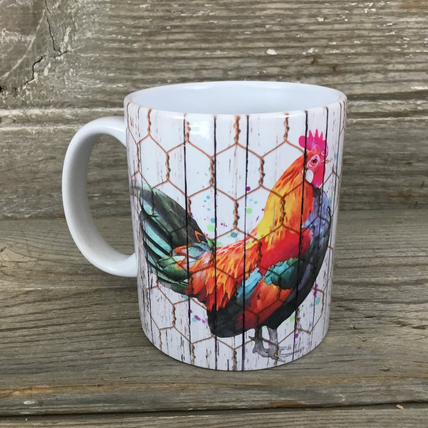 Rustic Rooster Mug 11 oz