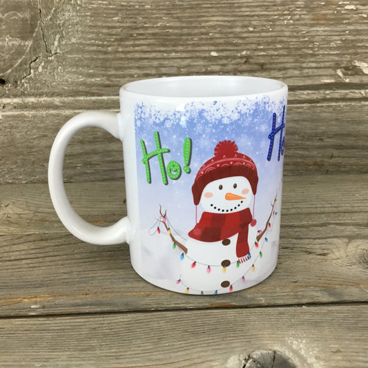 Ho Ho Oh Snowman Santa Claus Mug