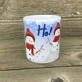 Ho Ho Oh Snowman Santa Claus Mug