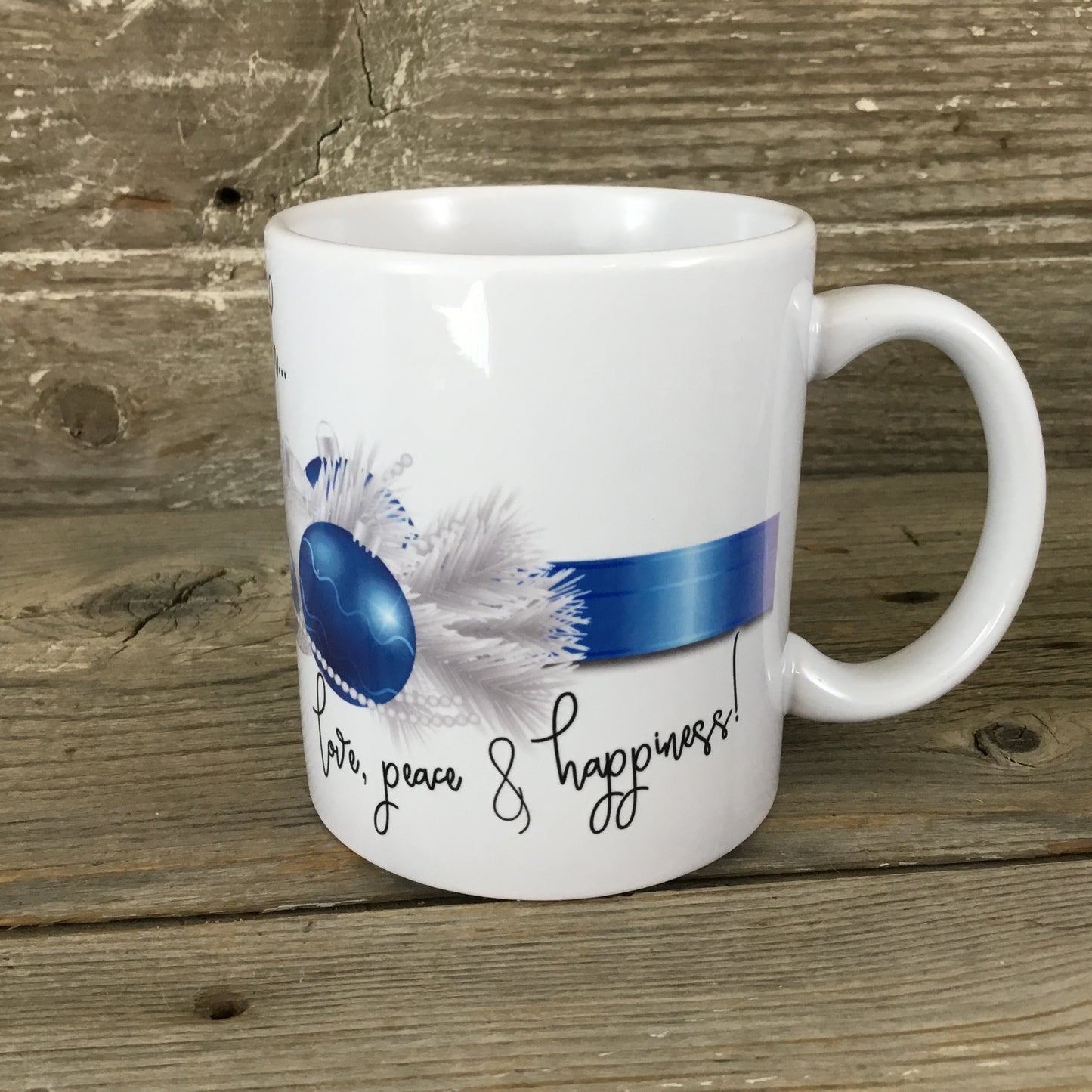 Love, Peace & Happiness Christmas Mug 11 oz