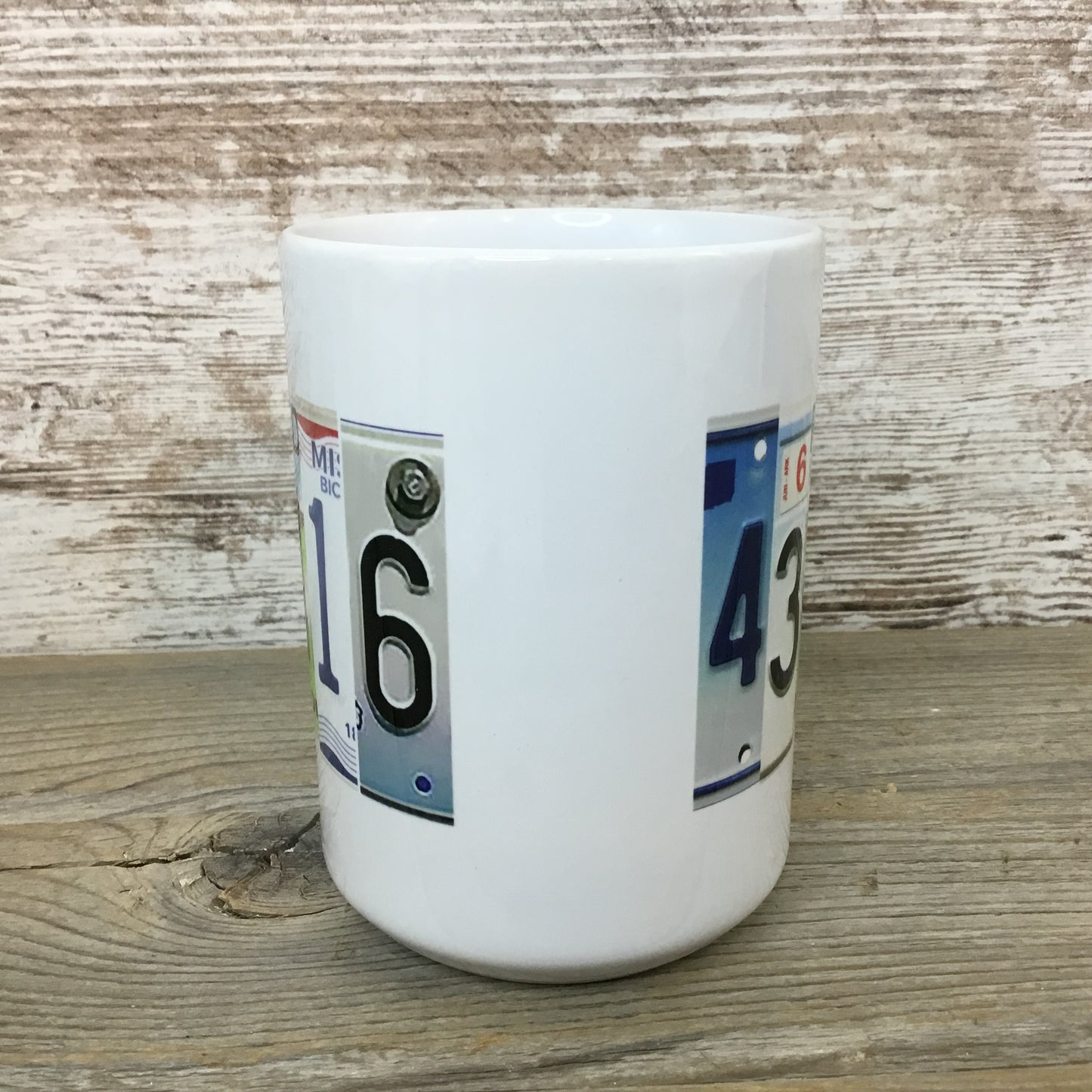 Zip Code License Plate Coffee Mug