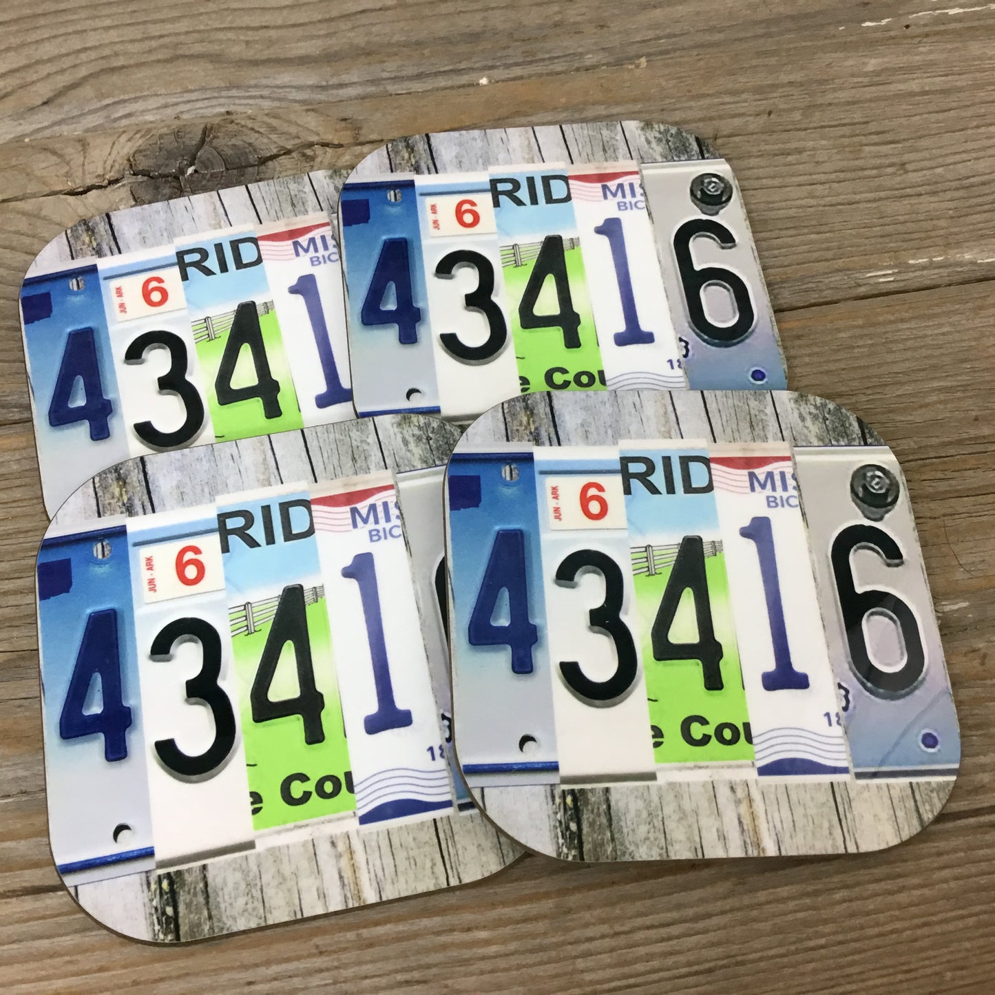 Zip Code License Plate Coasters