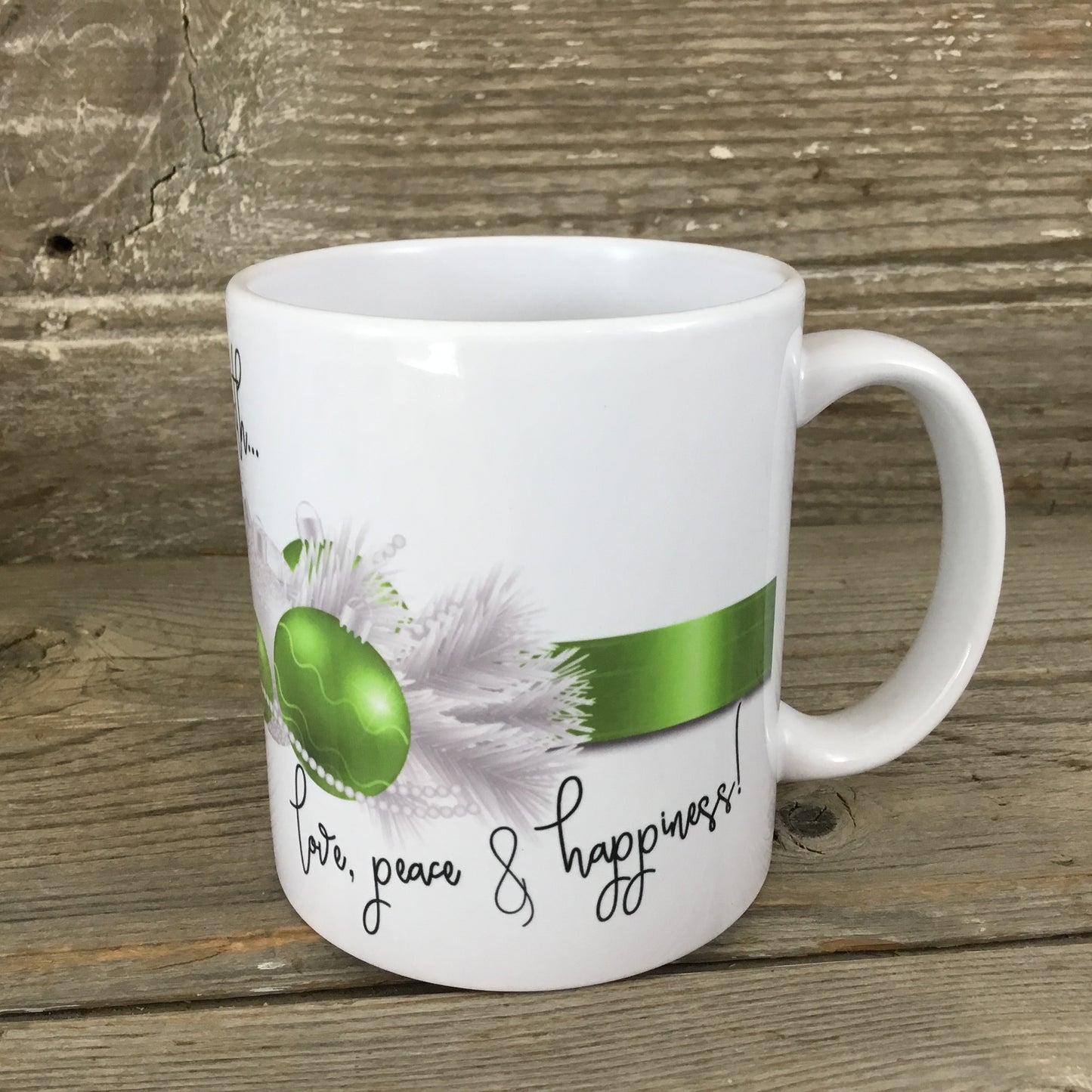 Love, Peace & Happiness Christmas Mug 11 oz