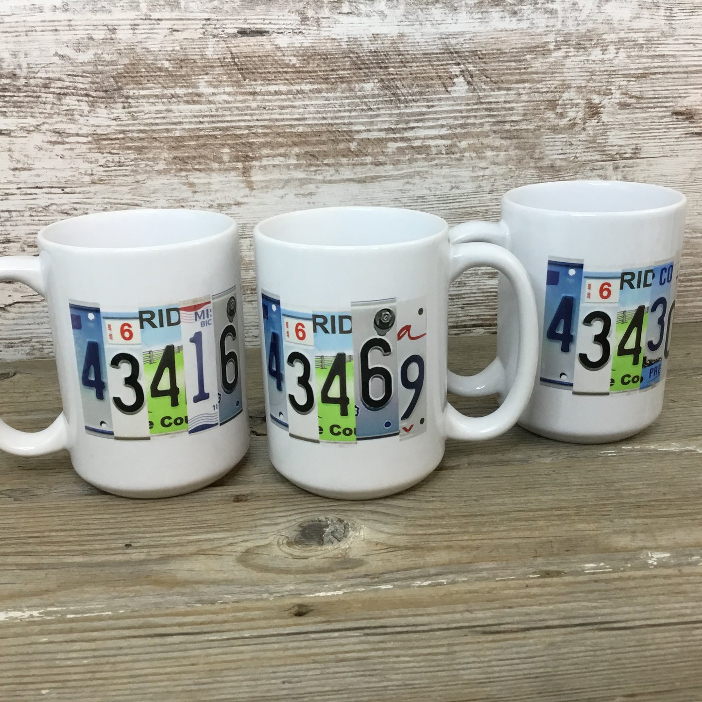 Zip Code License Plate Coffee Mug