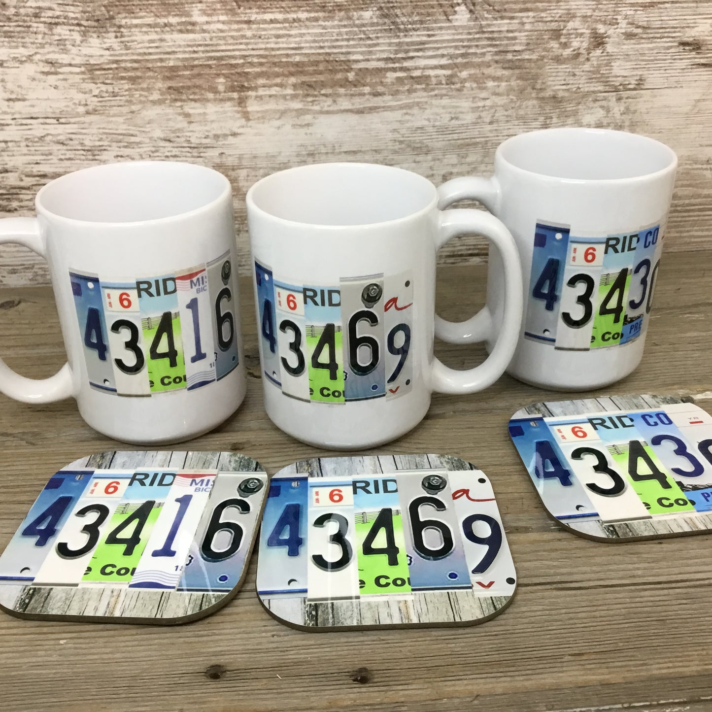 Zip Code License Plate Coffee Mug