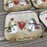 Snowman Friends Coasters Set of 4