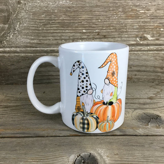 Fall Gnomes and Pumpkins Coffee Mug