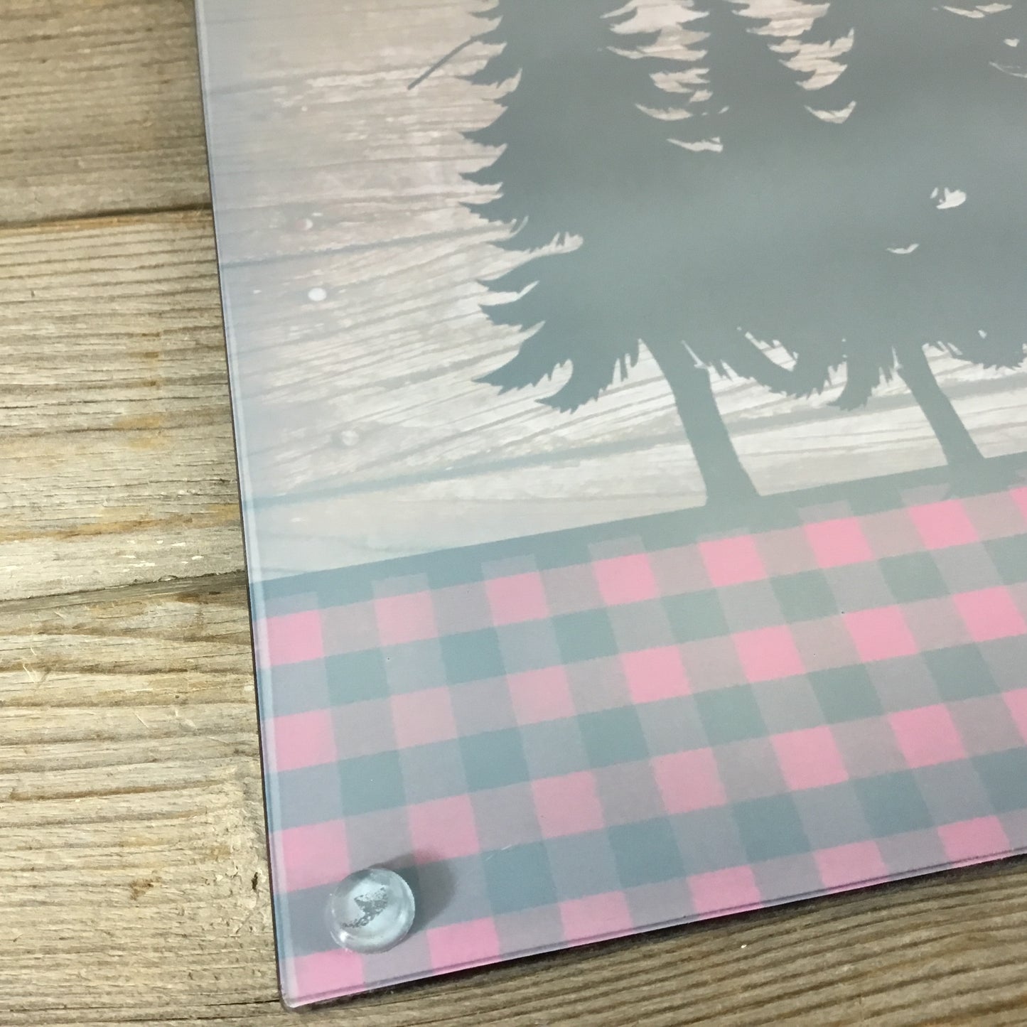 Moose Buffalo Plaid Cutting Board